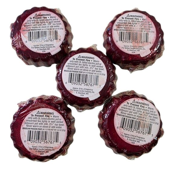5 Yankee Candle Brazilian Passion Fruit Wax Tart Melts Fragrance Retired New - Picture 5 of 5